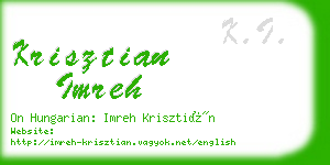 krisztian imreh business card